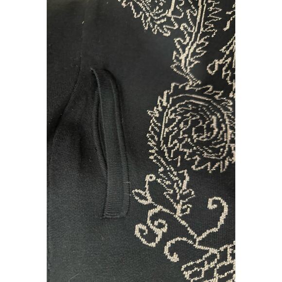 Chico’s Women’s Faux-Fur Collar Lurex Cardigan Black with Gold Size 0 - Picture 8 of 15